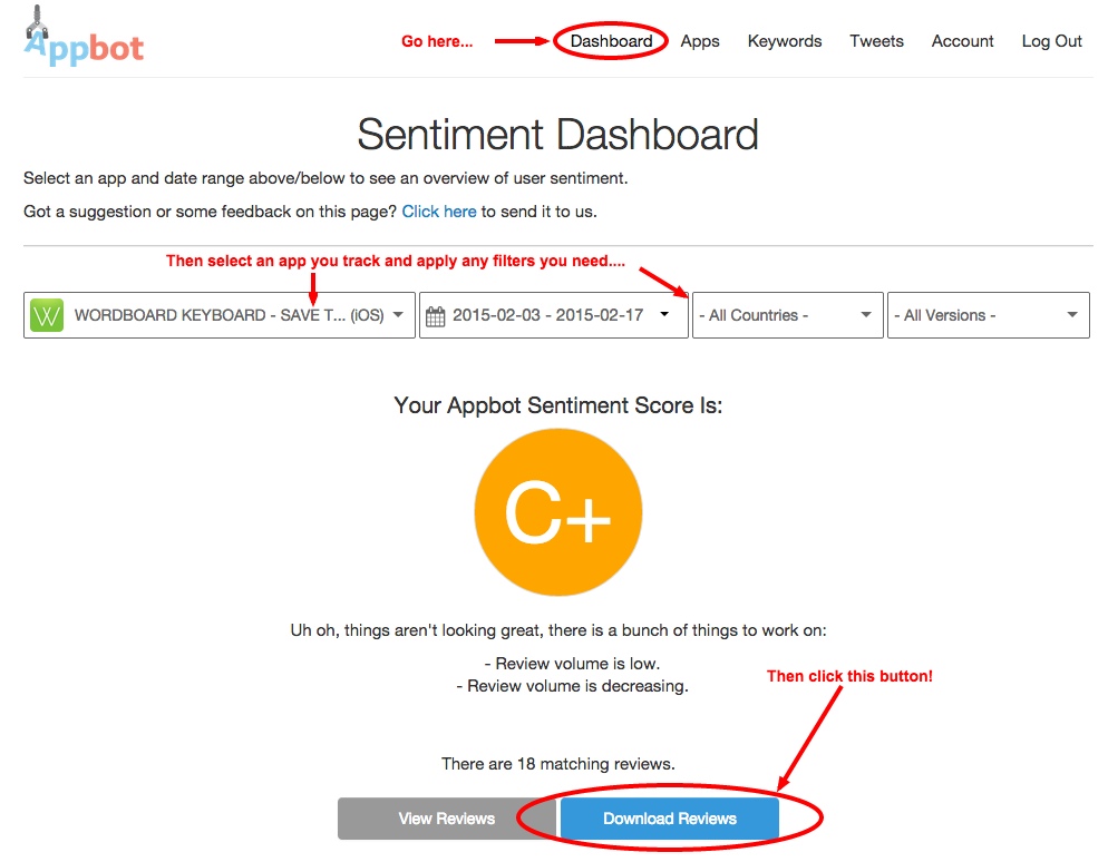 New: User Sentiment, CSV exports &Teammates - Appbot