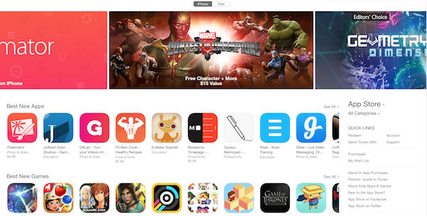 featured apps screenshot