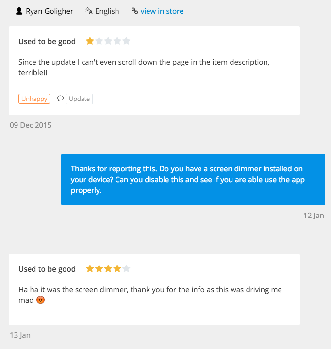 app review reply example