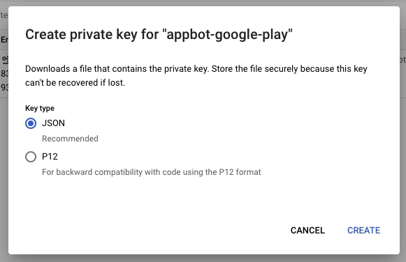 Create Private Google Key