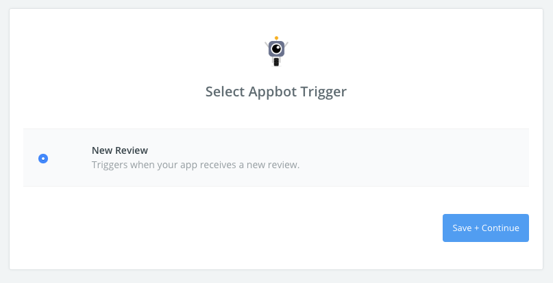 appbot selected as trigger screenshot