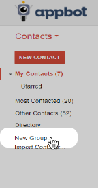 where to select 'new group' screenshot