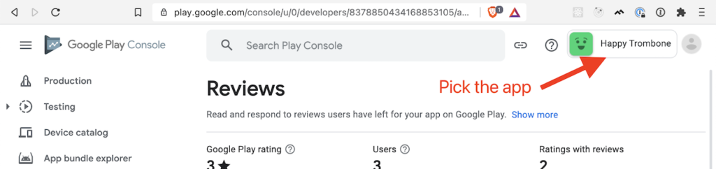 Select Google Play Reviews App