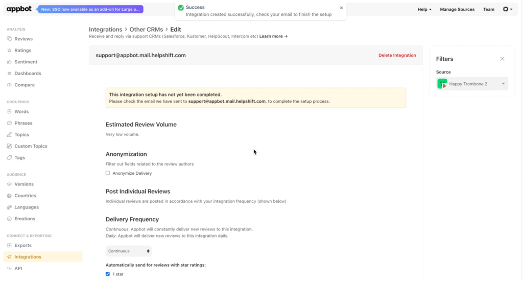 Reply to iOS and Google Play reviews in Helpshift - Appbot