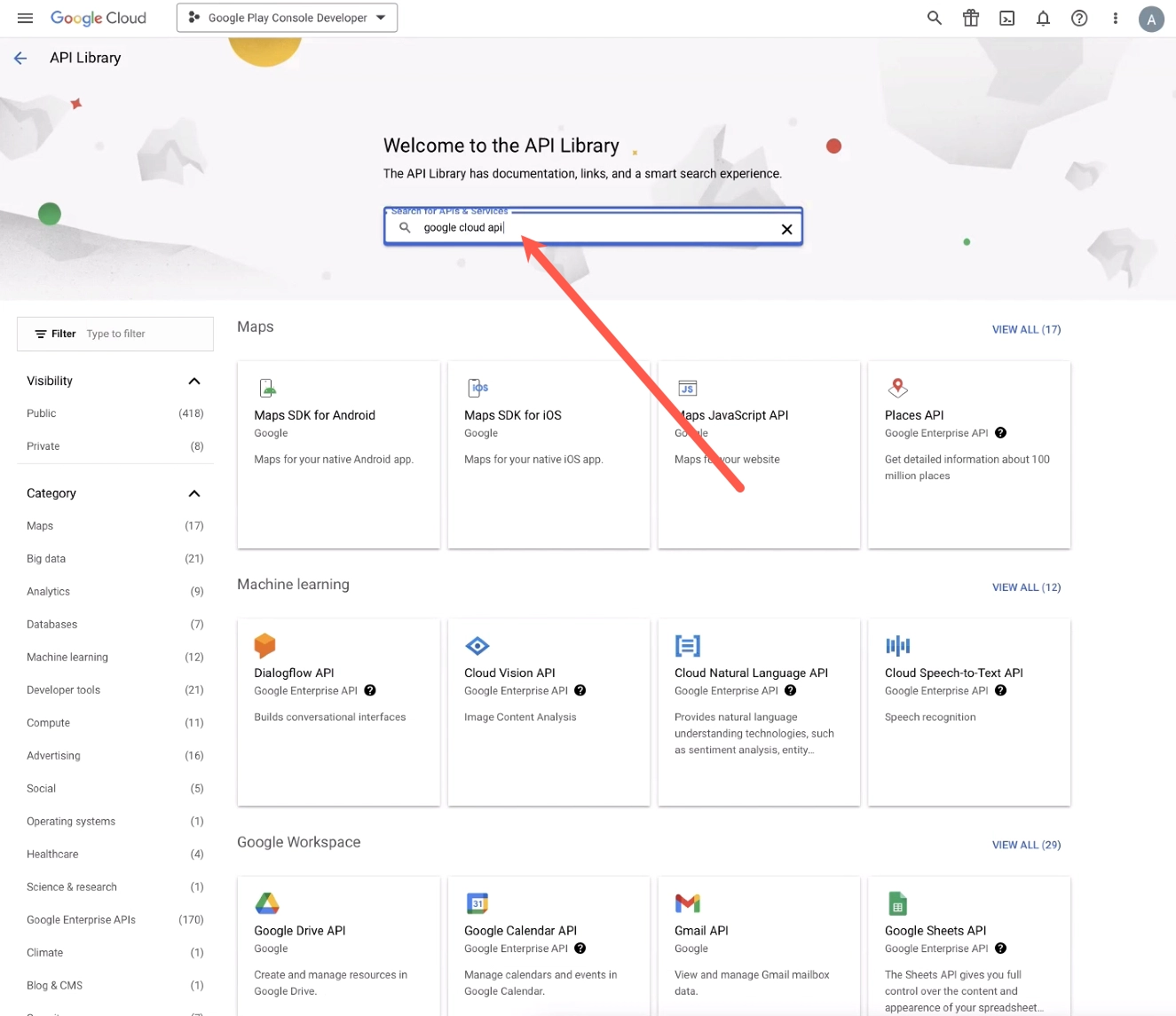 Google Cloud API Library